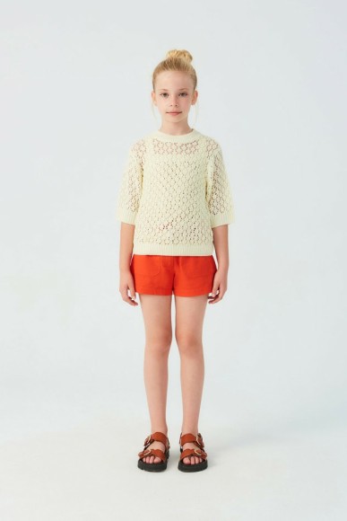 Mini Compania Fantastica Jersey De Nina De Crochet Con Manga